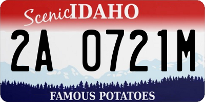 ID license plate 2A0721M