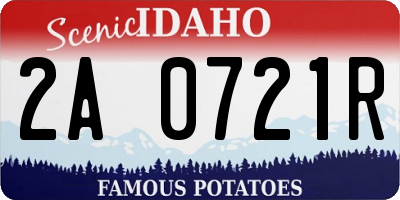 ID license plate 2A0721R