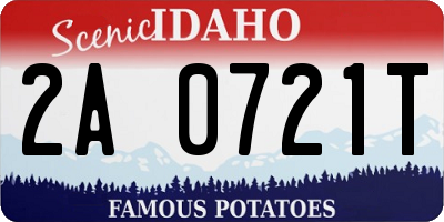 ID license plate 2A0721T