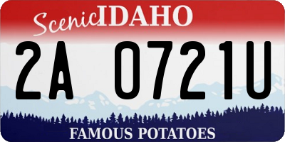 ID license plate 2A0721U