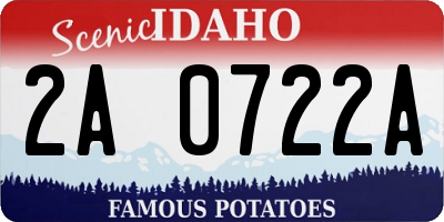 ID license plate 2A0722A