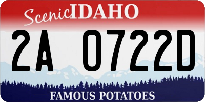 ID license plate 2A0722D