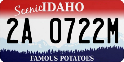 ID license plate 2A0722M