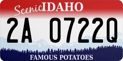 ID license plate 2A0722Q