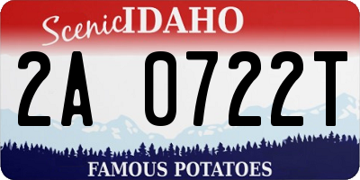 ID license plate 2A0722T