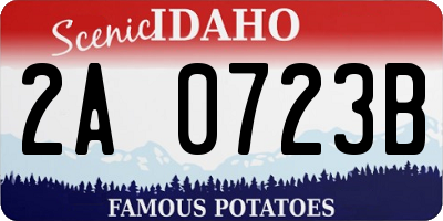 ID license plate 2A0723B