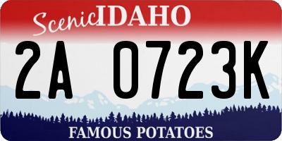ID license plate 2A0723K