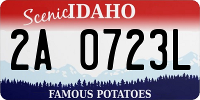 ID license plate 2A0723L