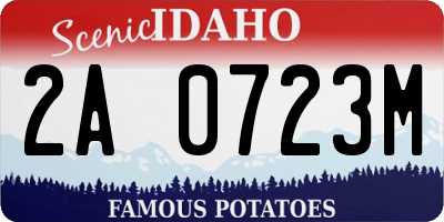 ID license plate 2A0723M