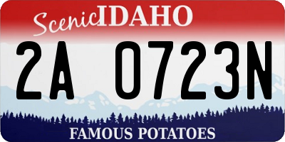 ID license plate 2A0723N