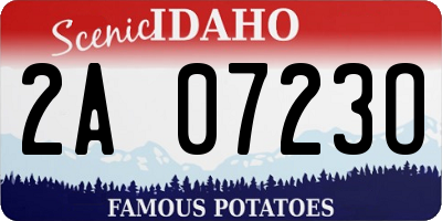 ID license plate 2A0723O