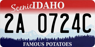 ID license plate 2A0724C