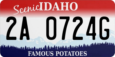 ID license plate 2A0724G