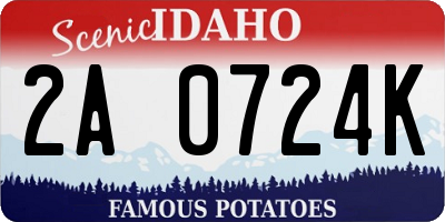 ID license plate 2A0724K
