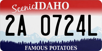 ID license plate 2A0724L