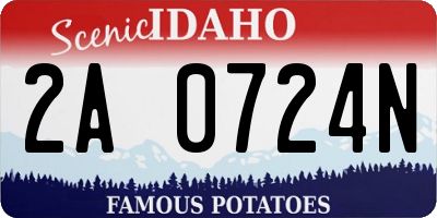 ID license plate 2A0724N