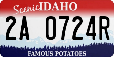 ID license plate 2A0724R