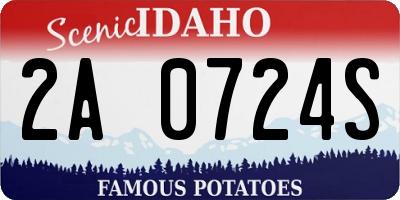 ID license plate 2A0724S