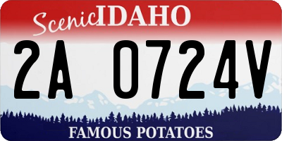 ID license plate 2A0724V