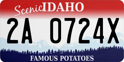 ID license plate 2A0724X