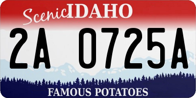 ID license plate 2A0725A