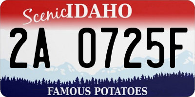 ID license plate 2A0725F