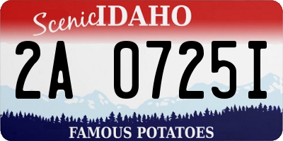 ID license plate 2A0725I