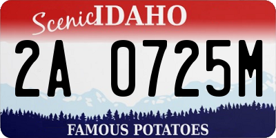 ID license plate 2A0725M
