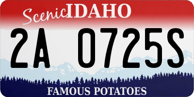ID license plate 2A0725S