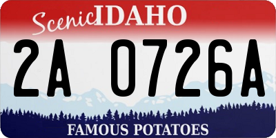 ID license plate 2A0726A