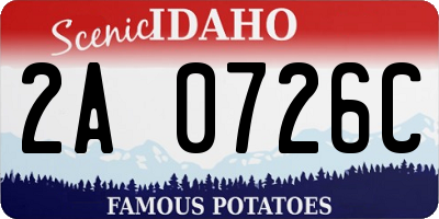 ID license plate 2A0726C
