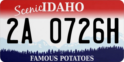 ID license plate 2A0726H