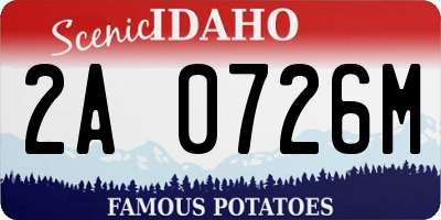 ID license plate 2A0726M