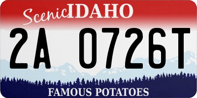 ID license plate 2A0726T