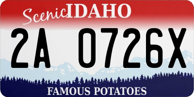 ID license plate 2A0726X