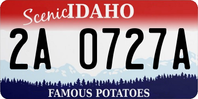 ID license plate 2A0727A