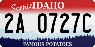 ID license plate 2A0727C