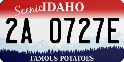 ID license plate 2A0727E