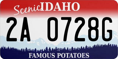 ID license plate 2A0728G