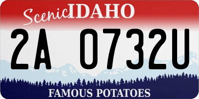 ID license plate 2A0732U