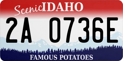 ID license plate 2A0736E