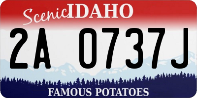 ID license plate 2A0737J