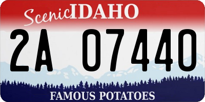ID license plate 2A0744O