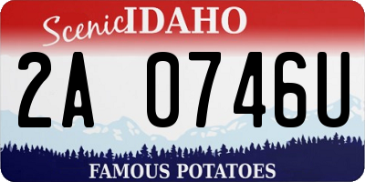 ID license plate 2A0746U