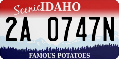 ID license plate 2A0747N