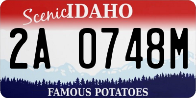 ID license plate 2A0748M