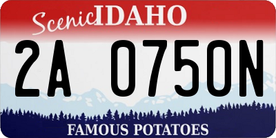ID license plate 2A0750N