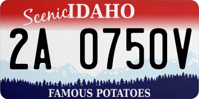 ID license plate 2A0750V