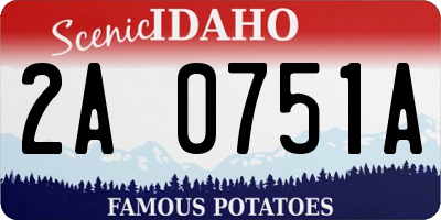 ID license plate 2A0751A