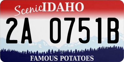 ID license plate 2A0751B
